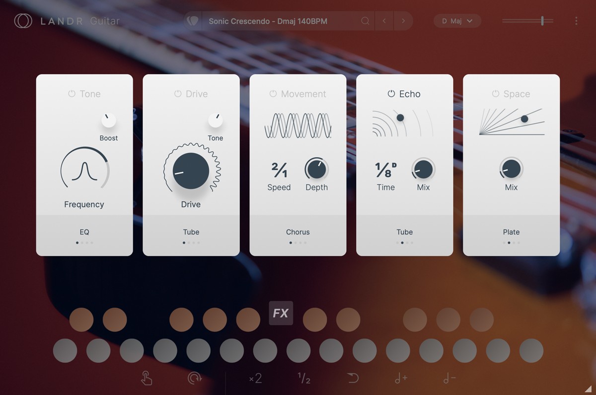 LANDR Guitar FX GUI